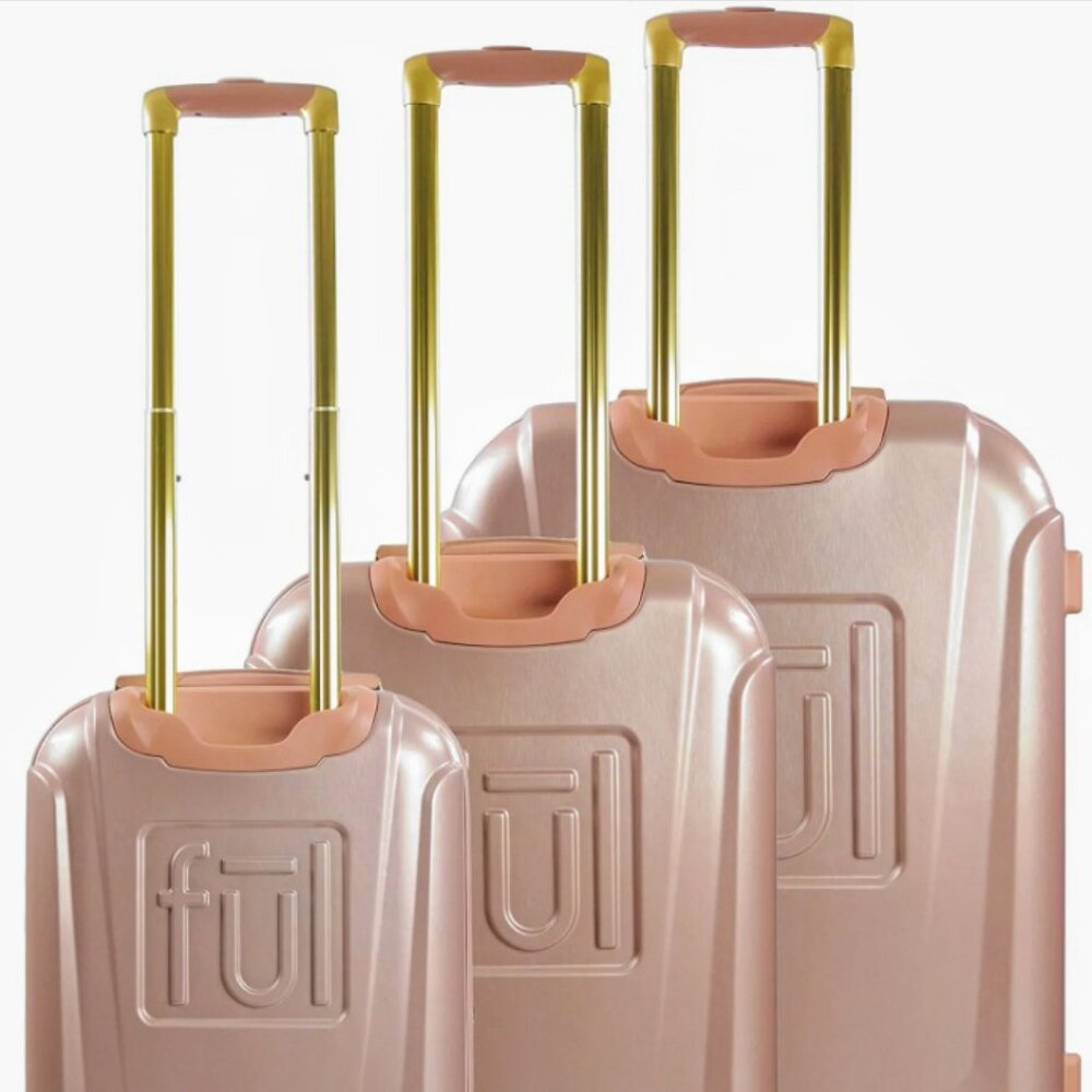 Set of  ROSE GOLD/ FUL Disney Mickey Mouse Rolling LUGGAGE  29"& 25" 21"/ - Picture 5 of 5